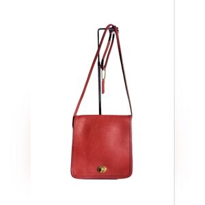 Red COACH Leather Shoulder Bag